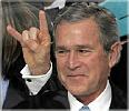 Bush gives Satanic Salute