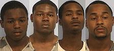 Tyrie Laron Ockleberry, 17, Ahmad Raushaud Valdez-Carter, 17, Winzell William Washington, 17, and Charles Robertson-Davis, 22, 