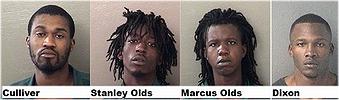 Michael Culliver, 28, Stanley Olds, 20,  Marcus Olds, 24, and Willie Tynell Dixon, 29