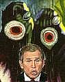 Protozoans attack Bush  (c) 2003 New Nation News