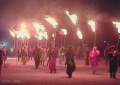 mob with torches